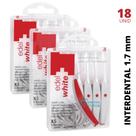 KIT Escova Interdental Branca 1.7mm 18 unidades Edel White