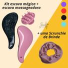 Kit escova mágica escova Massageadora Cresimento Sem Quebra