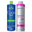 Kit Escova Progressiva Biomax Coconut E Shampoo Limpeza Profunda