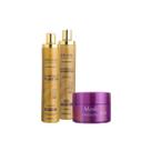 Kit Escova Progressiva Plastia 500ml Com Máscara Matizadora