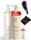 Kit Escova Progressiva Realinhamento Térmico Gold Luxe 2X1LT