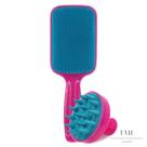Kit Escova Raquete Flex e Escova Massageadora Capilar de Silicone