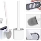Kit Escova Suporte Sanitária Silicone Limpar Vaso Privada Banheiro