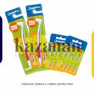 Kit Escovação 2 Escova Cônica Refil extra fino Interdental C 12 Peças Kit Escovação 2 Escova Cônica Refil extra fino Interdental C 12 Peças
