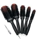 Kit Escovas Cerdas De Javali Nano technology Cerâmica Professional Ionic. preta e vermelha