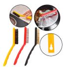 Kit Escovas de Aço com 3 Peças Para Limpeza Pesada e Remoção de Ferrugem