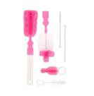 Kit Escovas para Mamadeiras, Bicos e Canudos - Rosa - Buba Kit Escovas para Mamadeiras, Bicos e Canudos - Rosa - Buba