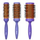 Kit Escovas Ricca Cachos e Ondas: 25P-33M-43G