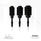 Kit Escovas Térmica Carolina Profissional Metalizada Cerdas Mistas Javali Nylon MOFASHI