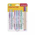 Kit Escrita Compactor 2 Canetas Pop, 2 Canetas Microlines, 4 Marcadores Destaq Pastel Exclusivo Le Kit Escrita Compactor 2 Canetas Pop, 2 Canetas Microlines, 4 Marcadores Destaq Pastel Exclusivo Le