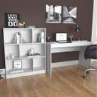 Kit Escritório B28 com Mesa e Estante com 6 Nichos - Branco