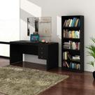 Kit Escritório Com Mesa e Estante Multiuso Preto - Tecno