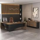 Kit Escritório Completo 2 Peças Mesa Diretor em L Tamburato Balcão com Gavetas Multiuso Kit Escritório Completo 2 Peças Mesa Diretor em L Tamburato Balcão com Gavetas Multiuso