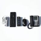 Kit Escritório Completo Telefone Teclado Mouse Hub Régua