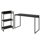 Kit Escritório Estante 3 Prateleiras Com Mesa 120Cm Onix