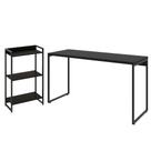 Kit Escritório Estante 3 Prateleiras Com Mesa 135Cm Onix