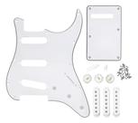 Kit Escudo Guitarra Strato Sss 3 Camadas - Branco