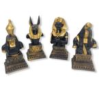 Kit esculturas busto anubis, tutankamon , horus e thot