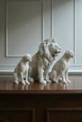 Kit Esculturas Decorativas Geométricas, Família de Leões, 3 Peças, Estilo Moderno Luxuoso, para Deco