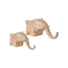 Kit Esculturas Elefante em Poliresina Bege Médio