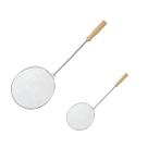 Kit Escumadeira 2 tamanho aço fritura pastel salgado redonda