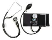 Kit Esfigmo + Esteto Medidor De Pressão Arterial Aneroide Manual P.A. Med COR:PRETO