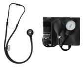 Kit Esfigmo Premium Preto Ou Vinho + Estetoscópio Black