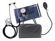 Kit Esfigmomanômetro Aparelho Pressão Com Fecho De Metal + Estetoscopio Premium