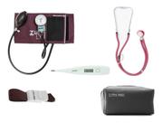 Kit Esfigmomanometro + Estetoscopio Duplo + Termometro Pamed Kit Esfigmomanometro + Estetoscopio Duplo + Termometro Pamed
