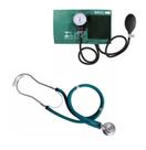 Kit Esfigmomanômetro + Estetoscópio Rappaport Azul Premium Gtech