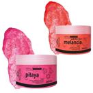 Kit Esfoliante Corpo e Rosto Pitaya e Acerola Com Melancia Com D' Pantenol