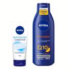 Kit Esfoliante Corporal Banho Nivea 204g + Firmador Q10 Pele Extrasseca