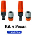 Kit Esguicho + Engate Rápido para Mangueira Tramontina 4pç