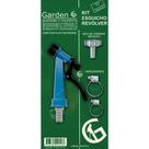 Kit Esguicho Revolver Azul Metal 2 Abraçadeiras 1 Bico - Garden