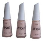 Kit Esmalte Risque Cor Natural 3 Unidades