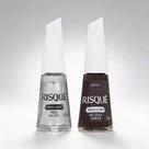 Kit Esmalte Risque Prata Na Lata E Me Deixa Ameixa