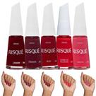 Kit Esmaltes Cremosos Vermelhos e Rosa Risqué