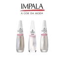 Kit Esmaltes Impala Tons De Cintilantes Francesinha Branco