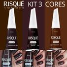Kit Esmaltes Risqué Novas Cores Cremosas Tons Terrosos Marrom Nude Kit Esmaltes Risqué Novas Cores Cremosas Tons Terrosos Marrom Nude