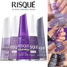 Kit Esmaltes Risqué Tons Cores Roxos Lilás Cremosos Metálicos 8ml