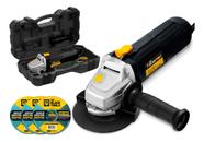 Kit Esmerilhadeira Angular 115mm 4.1/2 Profissional 220v Com Maleta e 3 Discos