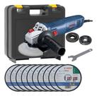 Kit Esmerilhadeira Bosch Gws 700 10 Discos Metal Maleta 220v Kit Esmerilhadeira Bosch Gws 700 10 Discos Metal Maleta 220v