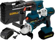 Kit Esmerilhadeira + Chave Impacto + Martelete Brushless 21v