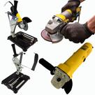 Kit Esmerilhadeira e Suporte de Bancada SN09 SN30 Potência, Precisão e Segurança para Cortes e Desbastes Kit Esmerilhadeira e Suporte de Bancada SN09 SN30 Potência, Precisão e Segurança para Cortes e Desbastes