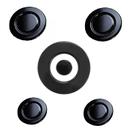 Kit Espalhador Tampa Peças Fogão Esmaltec Topazio 5 Bocas Kit Espalhador Tampa Peças Fogão Esmaltec Topazio 5 Bocas