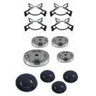 Kit Espalhador Tampas Queimador Grade Fogão 4 Bocas Fischer