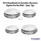Kit Espalhadores De Alumínio 2 grande + 2 pequeno Fogão Esmaltec Ágata Caribe Bali Kit Espalhadores De Alumínio 2 grande + 2 pequeno Fogão Esmaltec Ágata Caribe Bali