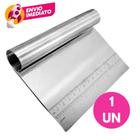 Kit Espátula Reta Cabo Tubular Inox De Cozinha Corta Raspa Para Massas Legumes Chocolate Bolo