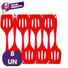 Kit Espátula Vazada Silicone Maciço Para Frituras Lanches Cozinha Restaurante Chapeira