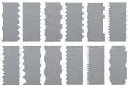 Kit Espátulas De Bolo 12 Uni 24 Modelos Diferentes Em Inox